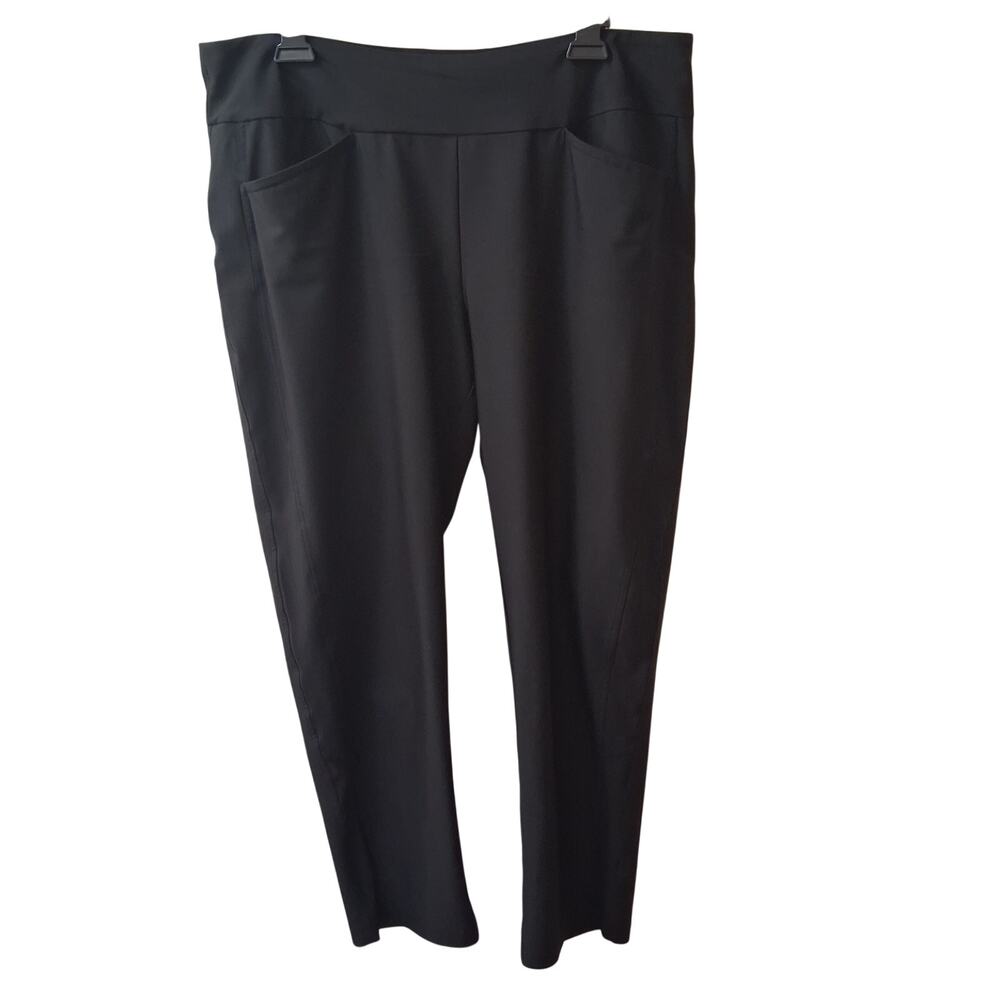 Tail Women Athletic or Golf Pull on High Waisted Stretchy Pants Black Size-16